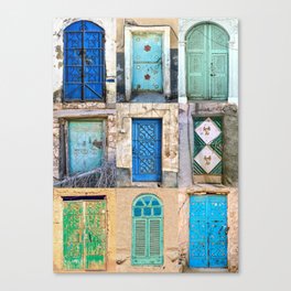 Nine Saudi Doors  Canvas Print