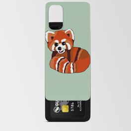 Red panda on mint Android Card Case