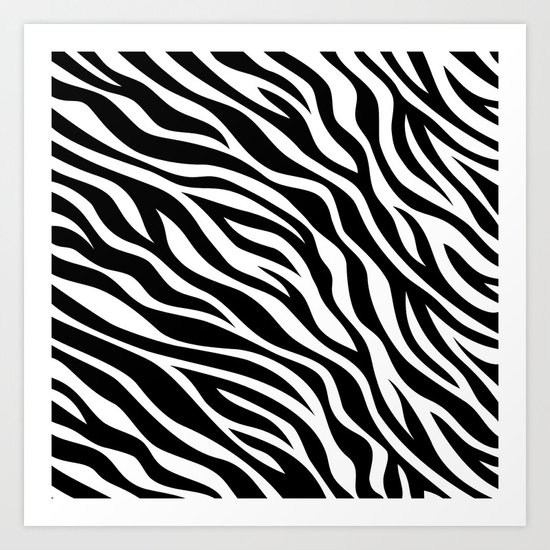 zebra print Art Print