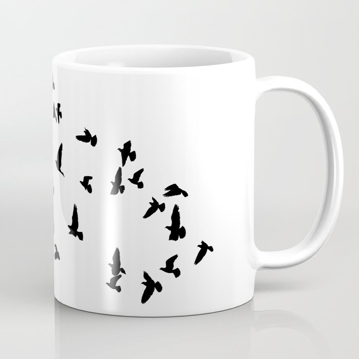 Flock of flying birds Coffee Mug