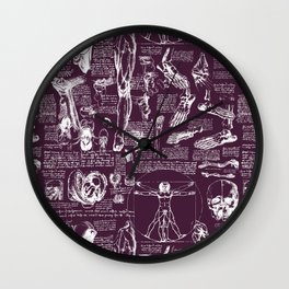 Da Vinci's Anatomy Sketchbook // Blackberry Wall Clock