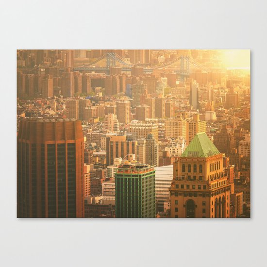 New York City Skyline Rooftops Canvas Print