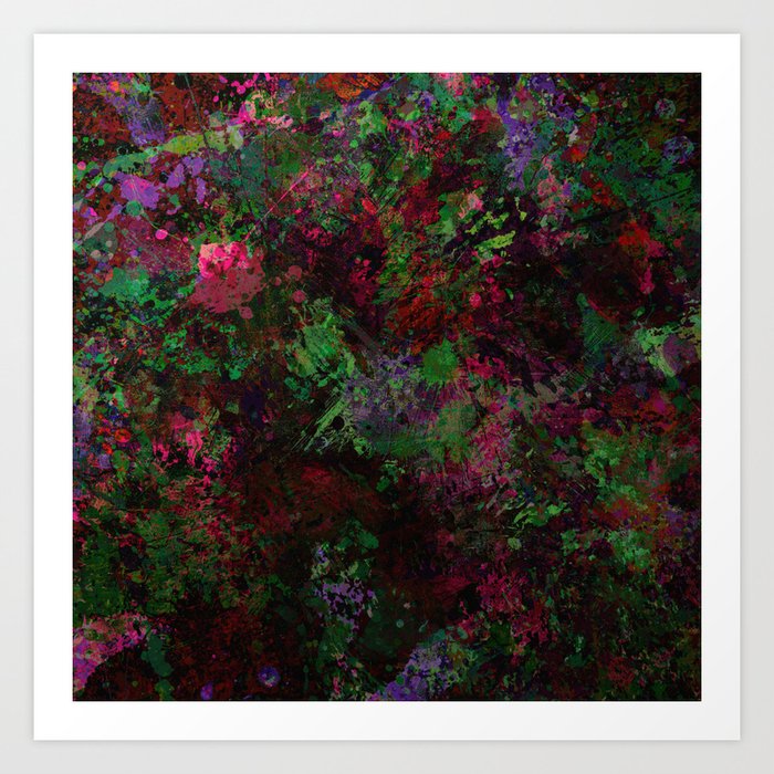Purple Warfare Abstract Purple Pink Green And Black Abstract