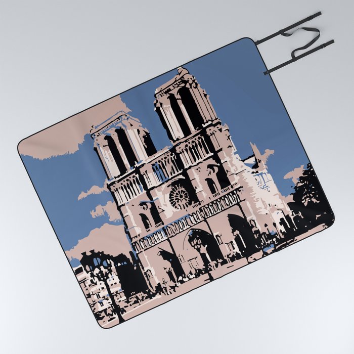  Visit Paris The Notre-Dame Cathedral Picnic Blanket