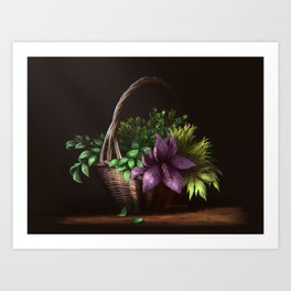 Herbal Basket Art Print