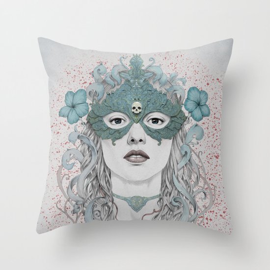 Masked Throw Pillow