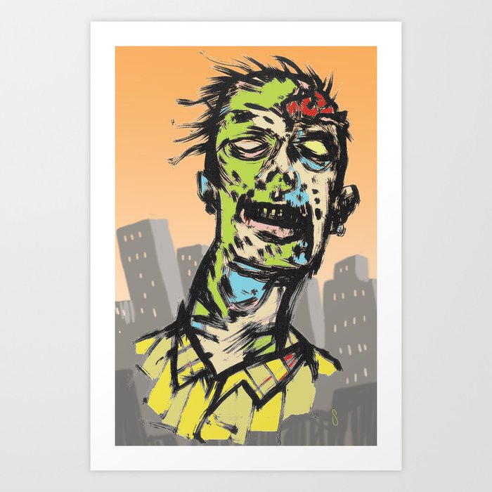 cousin edgar zombie Art Print