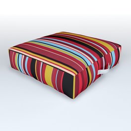 Barcode Color Theory: Black Widow Inspired - Golden Age Comic   Outdoor Floor Cushion