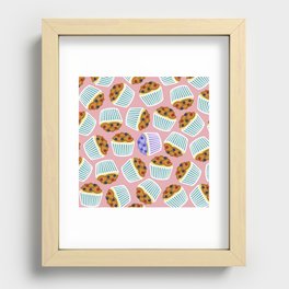 Special and unique cupcake pattern 4 Recessed Framed Print