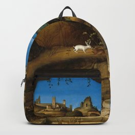 Saint Jerome Reading by Giovanni Bellini Backpack