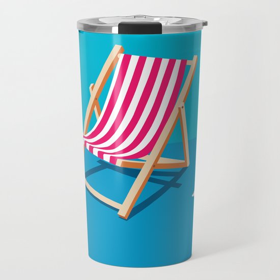 Summer Deck Chair Travel Mug By Jfeillustrations Society6