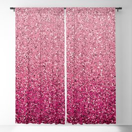Pink Ombre Glitter Blackout Curtain