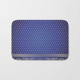 Blue indian pattern Bath Mat | Indian, Henna, Background, Seamless, Mehendi, India, Pattern, Textile, Sari, Brocade 