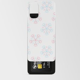 Smiling alien snowflake Android Card Case