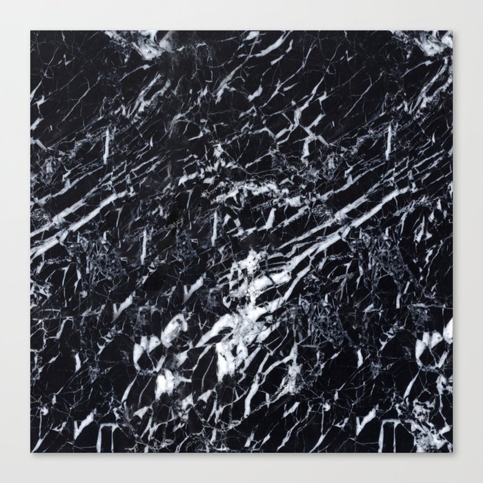 Real Marble Black Canvas Print by Art prints by Grace | Society6