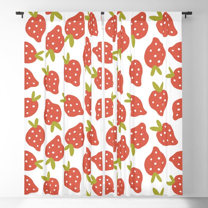 Sweet Strawberries Pattern Blackout Curtain