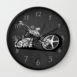 Custom American Chopper Motorcycle Wall Clock | Black, Hardtail, Engine, Drawing, Chopper, Classicchopper, Forks, Bike, Classic, Softail 