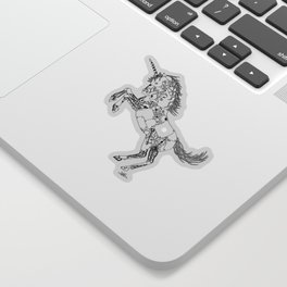 Steampunk Robot Unicorn Sticker