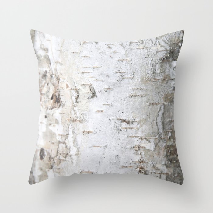 Birch Bark Throw Pillow