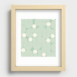Abstraction_NEW_MOON_DAWN_BLUE_GREEN_SOFT_POP_ART_0729A Recessed Framed Print