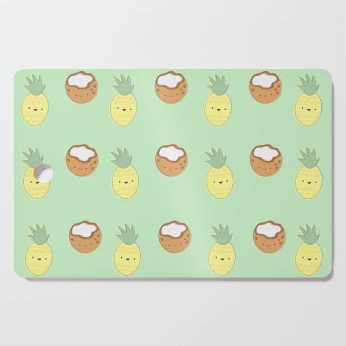 Kawaii Coconut Pineapple Cutting Board