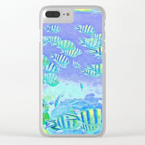Pastel Fish Clear iPhone Case