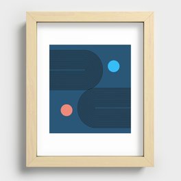 Abstraction_NEW_LOVE_SUNSHINE_BLUE_LINE_POP_ART_0109A Recessed Framed Print