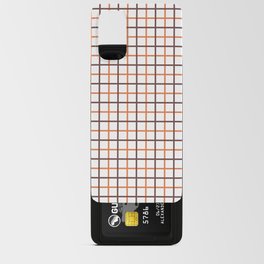 Grid Plaid Pattern 723 Orange and Brown Android Card Case