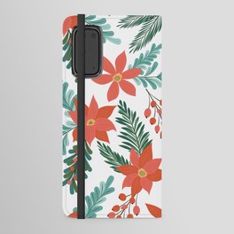Joyful Christmas Floral Android Wallet Case
