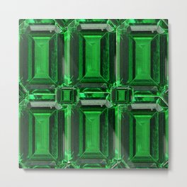 FACETED GREEN EMERALD MAY GEMSTONE ART Metal Print | Emeraldtapestry, Greengems, Digital, Homedecor, Emeraldcurtains, Gemcoasters, Maybirthday, Emeraldgems, Emeraldbedding, Ink 