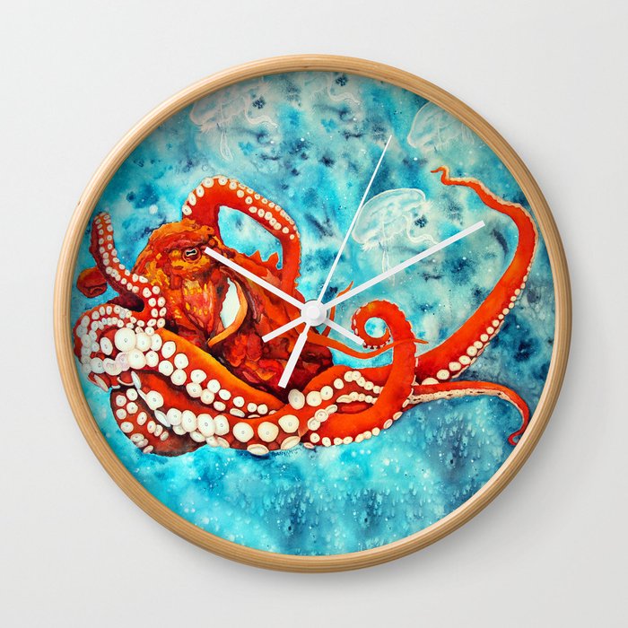 Pacific Octopus Wall Clock