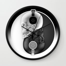 Headphone Harmony Wall Clock | Yang, Headphones, Rock, Pop, Zen, Spiritual, Graphicdesign, Balance, Music, Yin Yang 