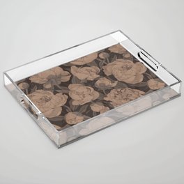 Blooming peonies 3 Acrylic Tray