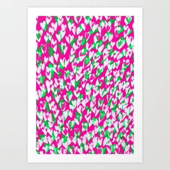 Love hearts Art Print