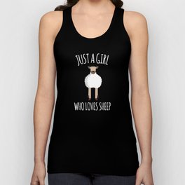 Just A Girl Who Loves Sheep Wool Unisex Tank Top