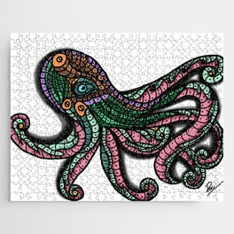 Octopus boho chic to awaken intuition, sensations and a beautiful range of emotions, to decorate your being. Jigsaw Puzzle