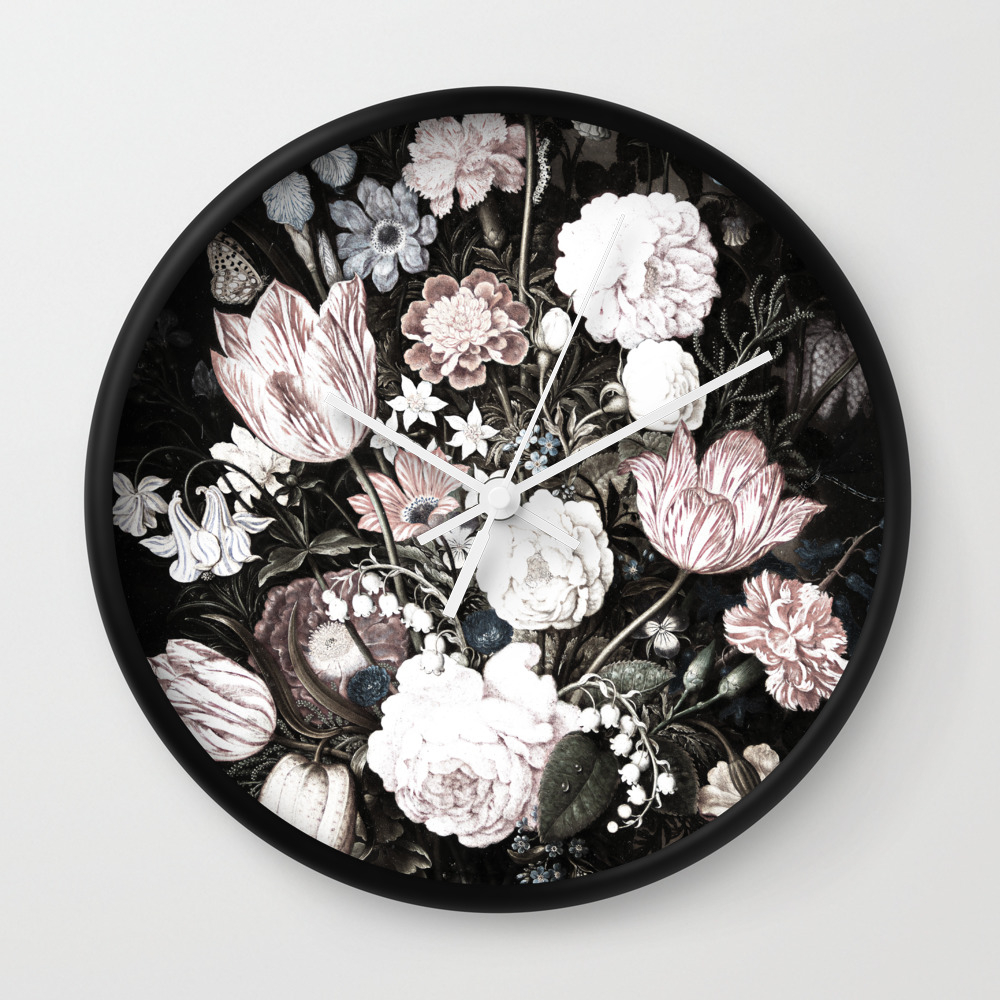 Vintage Floral Art Dark Flower Bouquet Of Flowers Vintage