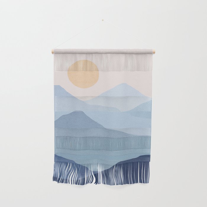 Abstraction_SUN_MOUNTAINS_LAYERS_POP_ART_M008B Wall Hanging