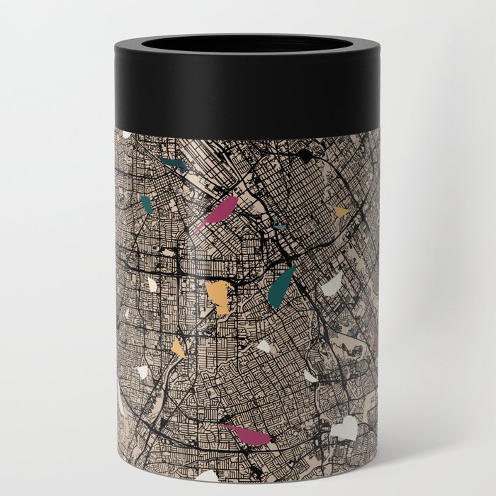 San Jose USA City Map - Terrazzo Collage Can Cooler
