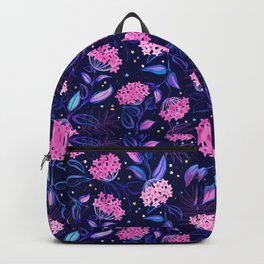 Tropical Midnight with Hoya Blossoms Backpack