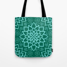 Lush Lotus - Teal Tote Bag