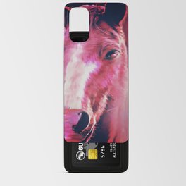 horse spirit in pink glowlight Android Card Case