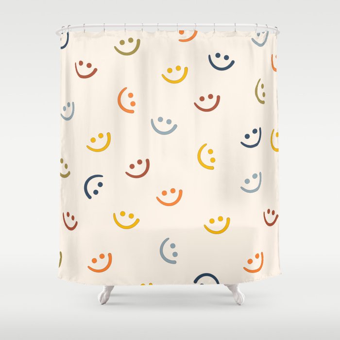 Cute Smiley Faces Shower Curtain