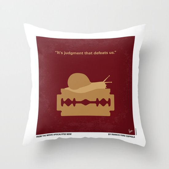 No006 My Apocalypse Now minimal movie poster Throw Pillow
