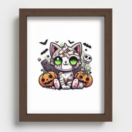 Zombie Cat Recessed Framed Print