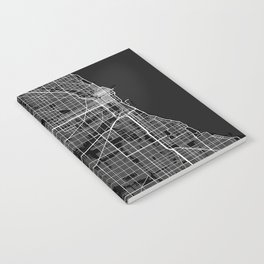 Chicago City Map of Illinois, USA - Full Moon Notebook