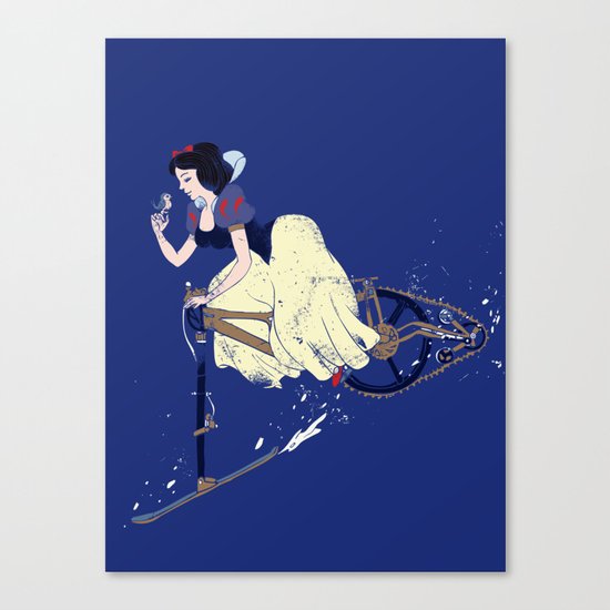 Snow Bike Canvas Print
