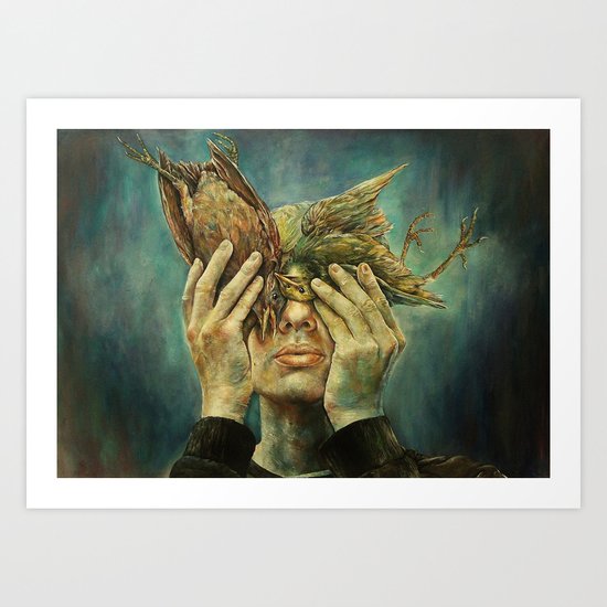 With one Stone. Art Print