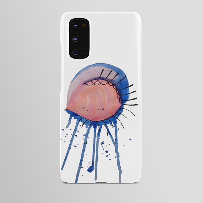 Empty Eye - Watercolor Eye with No Pupils and Dripping Make Up Android Case