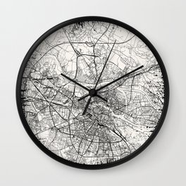 Wroclaw, Poland - Vintage city Map - Wroclove Wall Clock